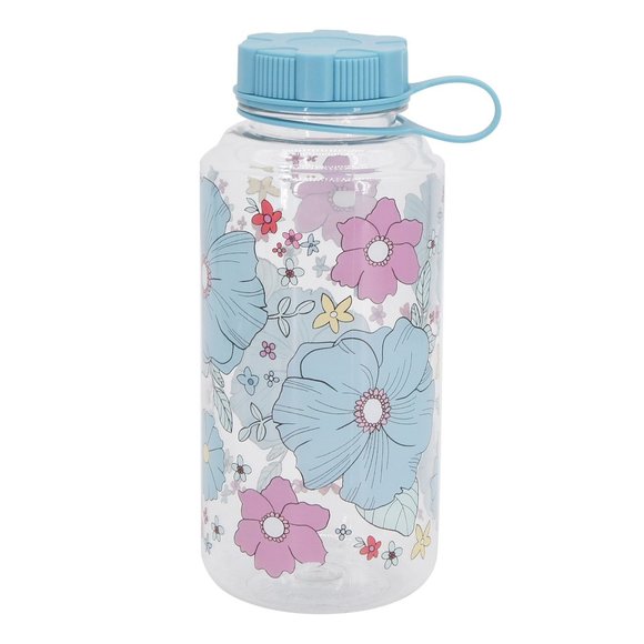 Set of 3 Wild Sage BLUE SKY DIVER FLORAL 32 oz. Wide-mouth Water Bottles w/ Lids - Picture 4 of 5